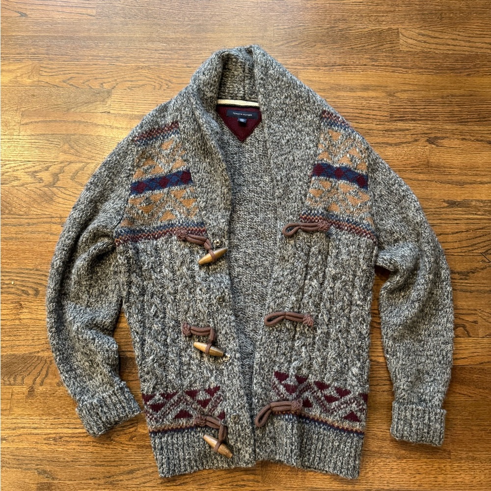 Men's Gray Patterned Sweater